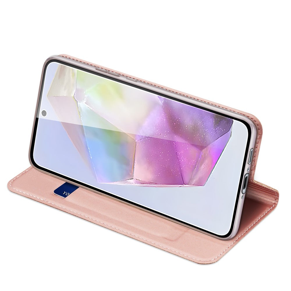 For Samsung Galaxy A56 5G / A36 5G Case Leather Cover Card Holder - Pink