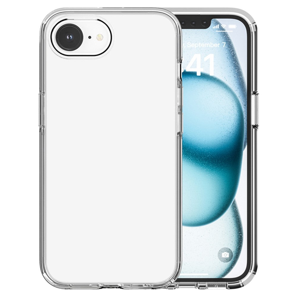 For iPhone 16e Case Thickened TPU+PC Clear Back Cover - Transparent