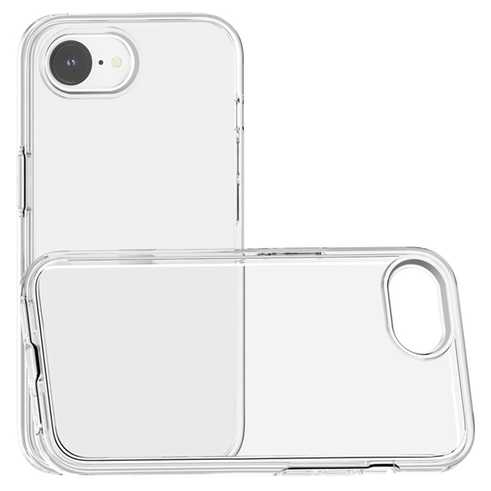 For iPhone 16e Case Thickened TPU+PC Clear Back Cover - Transparent