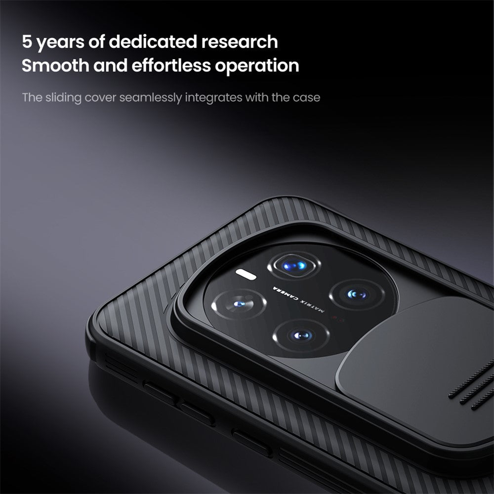 for Honor Magic7 Pro 5G Case PC+TPU Slide Camera Lid Phone Cover - Black
