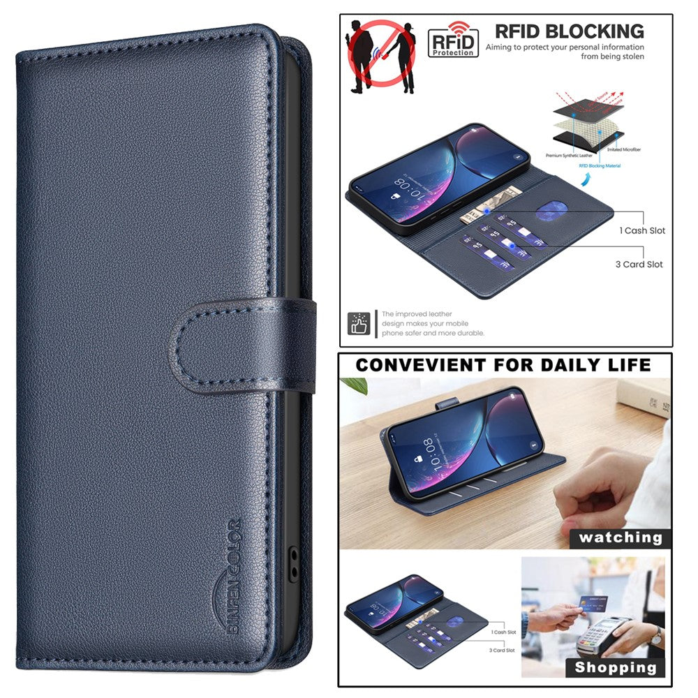 For Samsung Galaxy A56 5G Leather Case Wallet Phone Cover - Blue