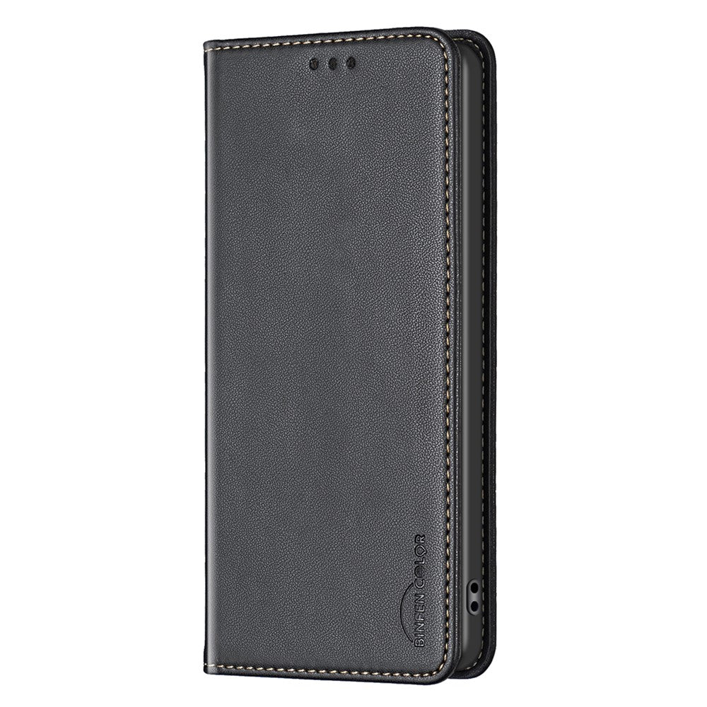  For Samsung Galaxy A56 5G Leather Case Card Slots Phone Cover - Black