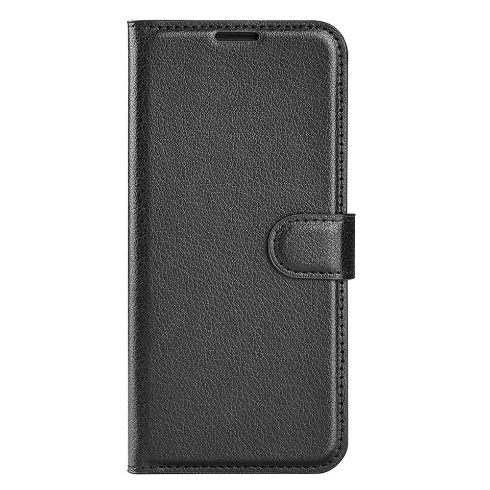 For Samsung Galaxy A26 5G Case Litchi Texture Leather Wallet Phone Cover - Black