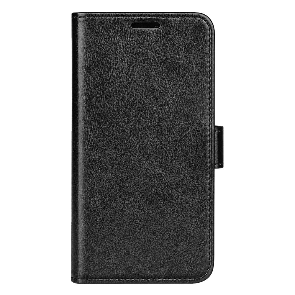 For Samsung Galaxy A26 5G Wallet Case Crazy Horse Texture Stand Leather Phone Cover - Black