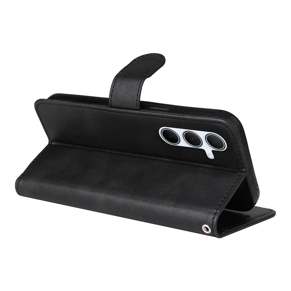 For Samsung Galaxy A56 5G Case Wallet PU Leather Folio Flip Phone Cover - Black