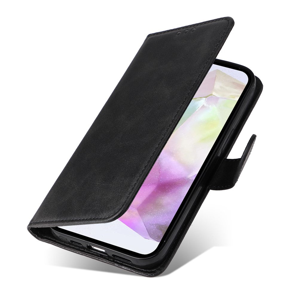 For Samsung Galaxy A56 5G Case Wallet PU Leather Folio Flip Phone Cover - Black