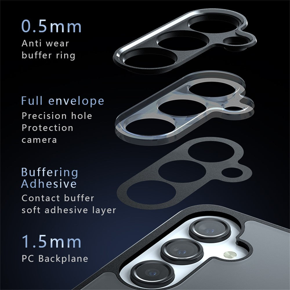 For Samsung Galaxy A56 5G Case Skin-Touch TPU + PC Matte Phone Back Cover, Transparent Black