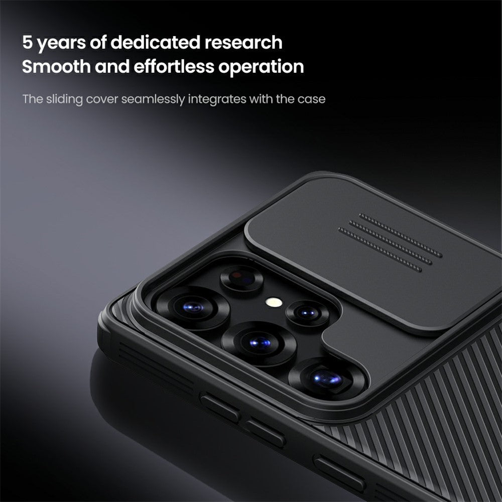 Camshield Pro for Samsung Galaxy S25 Ultra Magnetic Case TPU+PC Phone Cover with Slider Camera - Black