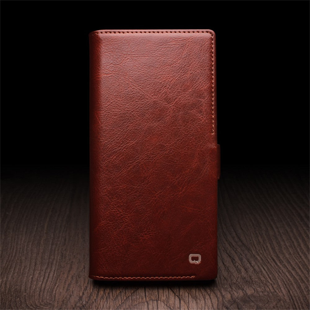 For Samsung Galaxy S25 Ultra Case  Cow Leather Wallet Phone Cover with Magnetic Closure - Black