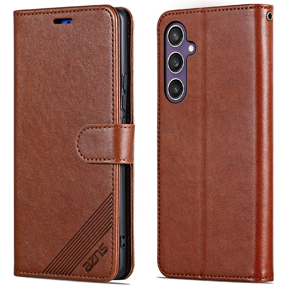 AZNS For Samsung Galaxy A56 Case Protective surface PU Leather Stand Wallet Phone Cover - Brown
