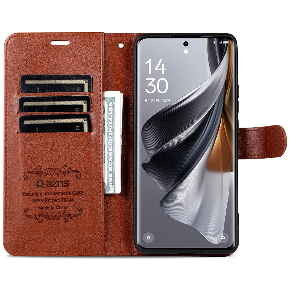 AZNS For Samsung Galaxy A56 Case Protective surface PU Leather Stand Wallet Phone Cover - Brown