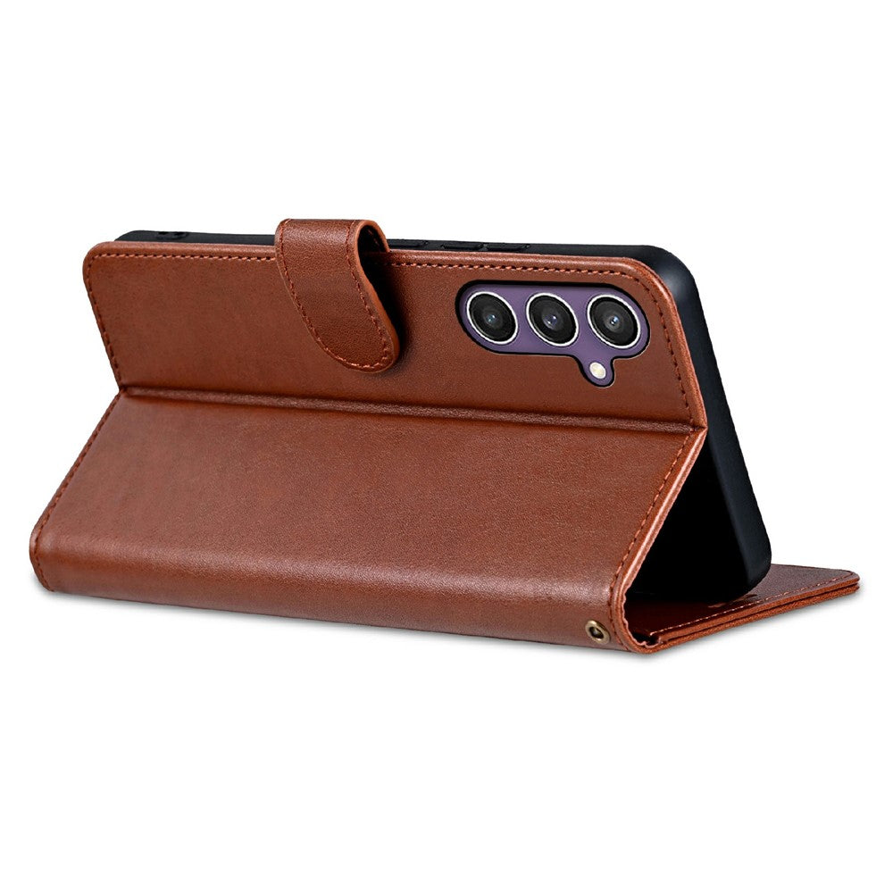 AZNS For Samsung Galaxy A56 Case Protective surface PU Leather Stand Wallet Phone Cover - Brown