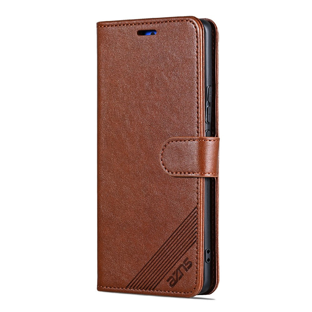 AZNS For Samsung Galaxy A56 Case Protective surface PU Leather Stand Wallet Phone Cover - Brown