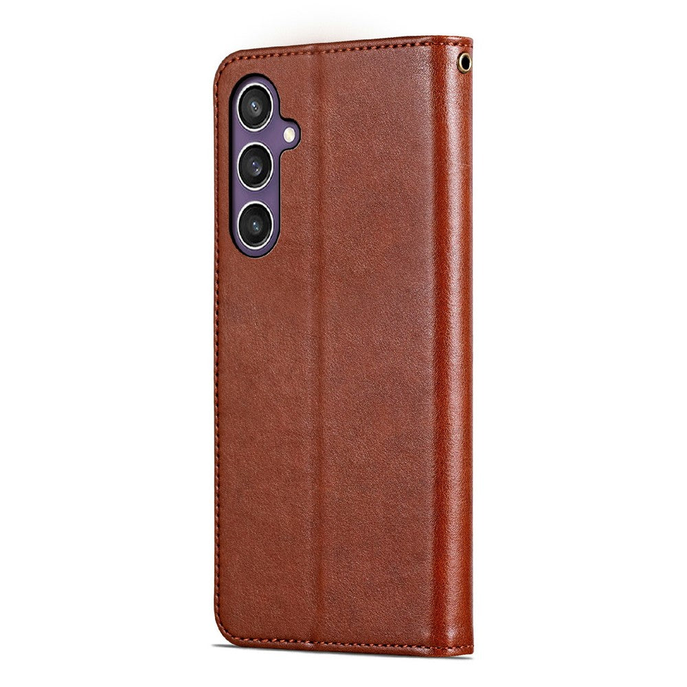 AZNS For Samsung Galaxy A56 Case Protective surface PU Leather Stand Wallet Phone Cover - Brown
