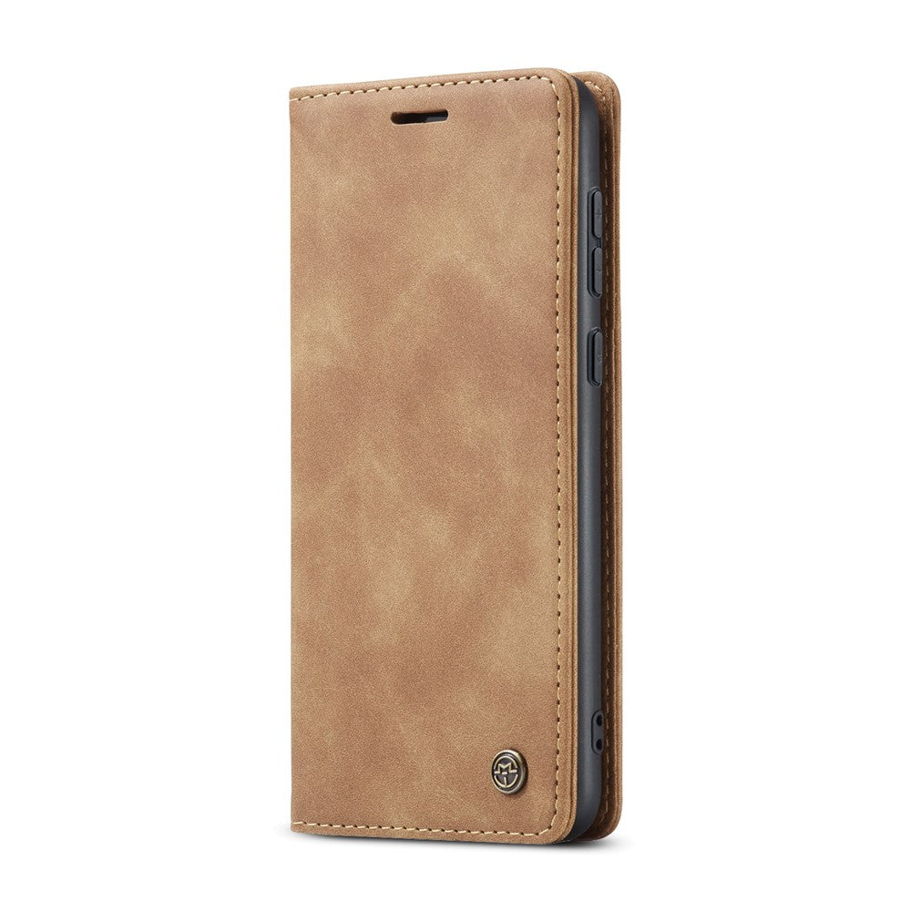 For Samsung Galaxy A56 5G Case Card Holder Stand Leather Phone Cover - Brown