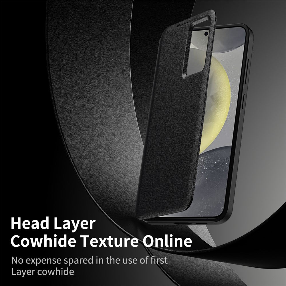 For Samsung Galaxy S23 Ultra Case Leather Phone Cover with View Window Card Slot - Black