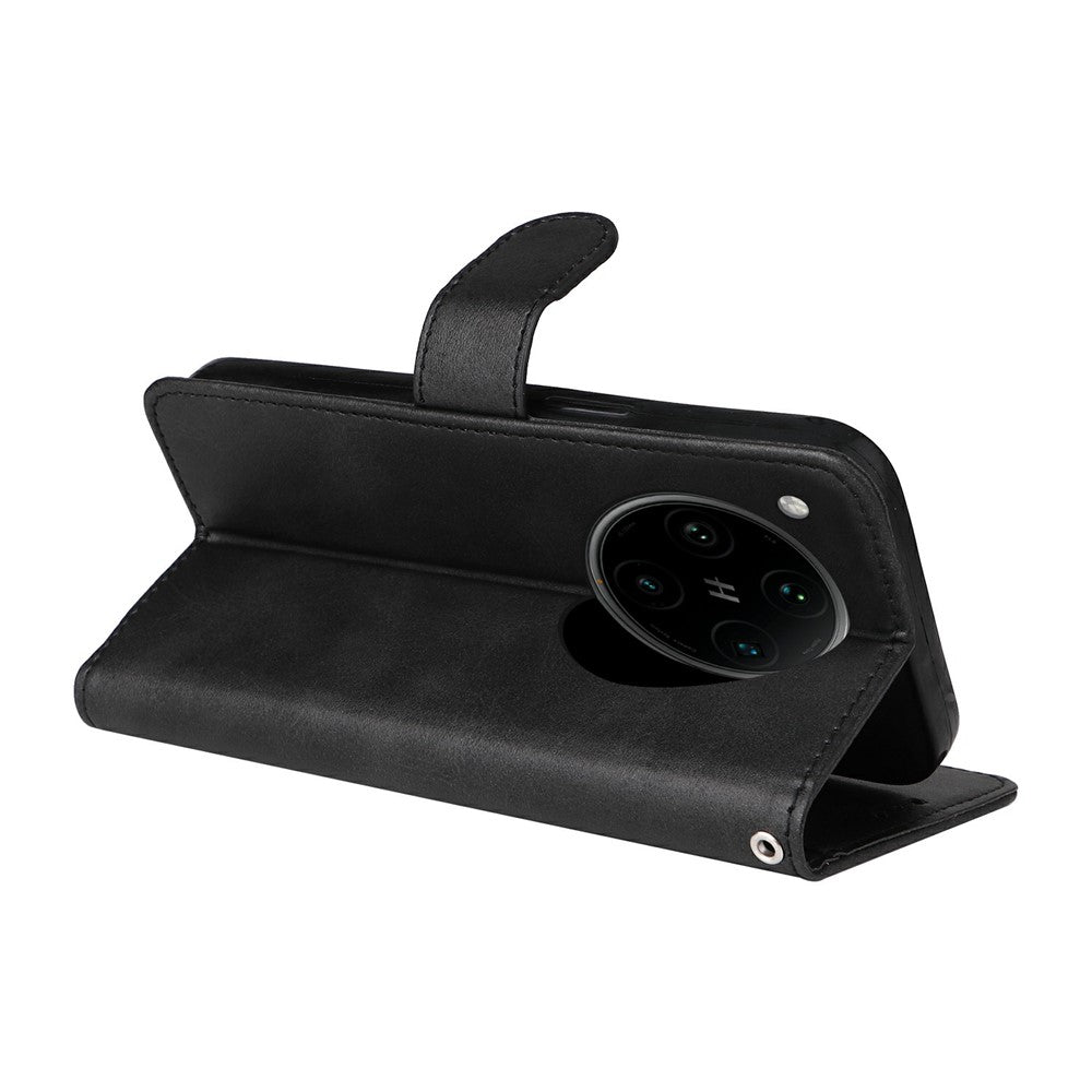 For Motorola Moto G15 4G / G15 Power 4G Case Wallet PU Leather Folio Flip Phone Cover - Black