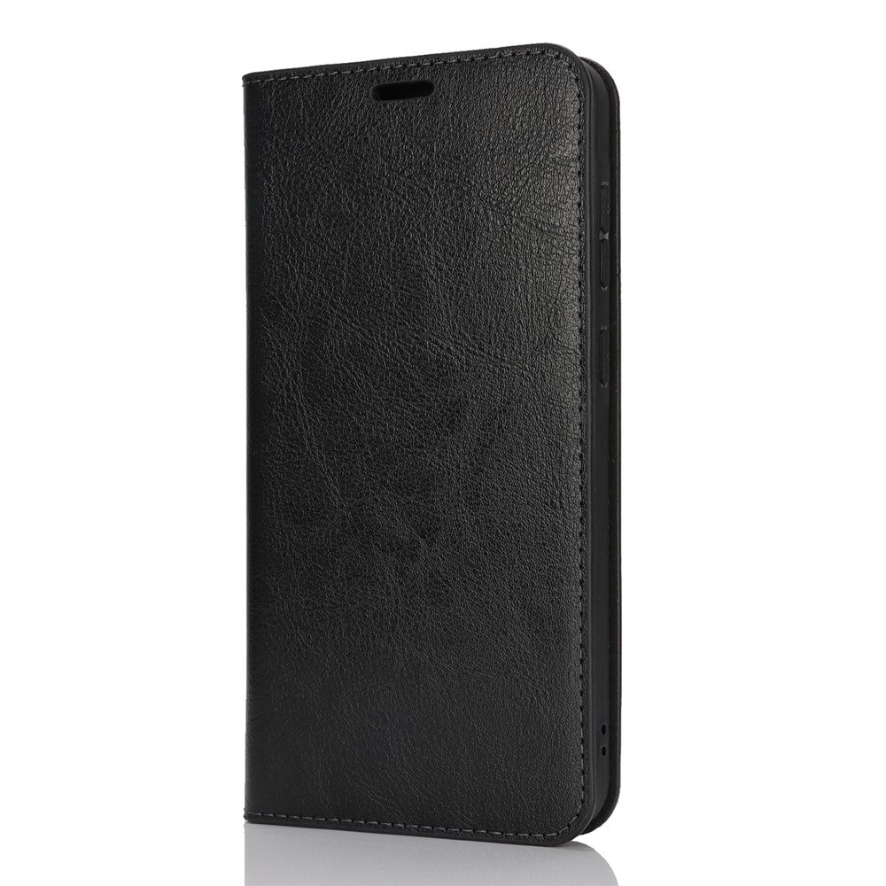 For Samsung Galaxy A56 5G / A36 5G Case Crazy Horse Texture Split Leather Wallet Phone Cover - Black