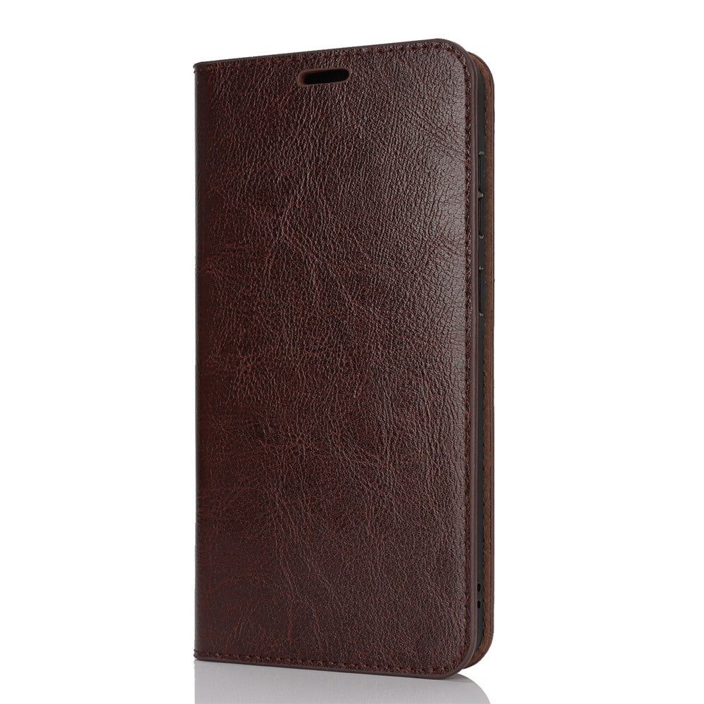 For Samsung Galaxy A56 5G / A36 5G Case Crazy Horse Texture Split Leather Wallet Phone Cover - Dark Brown