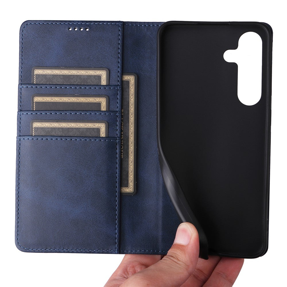 For Samsung Galaxy A56 5G Case PU Leather Phone Wallet Cover - Blue