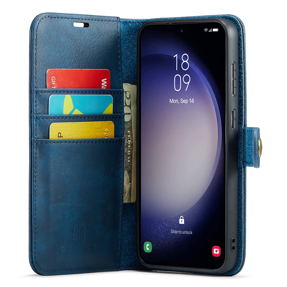 for Samsung Galaxy A56 5G Case Detachable Split Leather Phone Cover - Blue