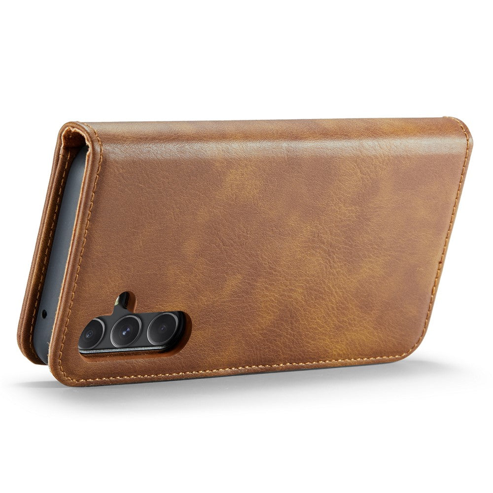 for Samsung Galaxy A56 5G Case Detachable Split Leather Phone Cover - Brown