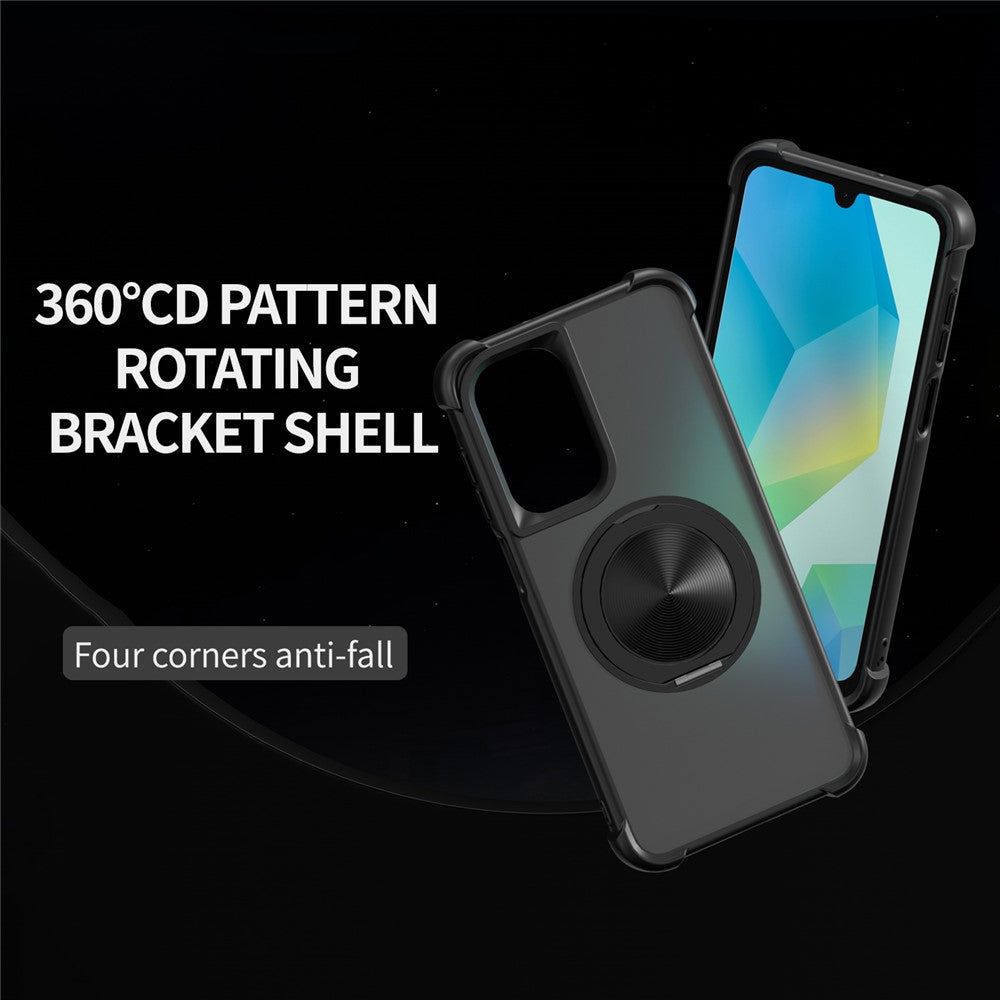 For Samsung Galaxy A26 5G Magnetic Case CD Vein Kickstand TPU + PC Phone Cover - Black