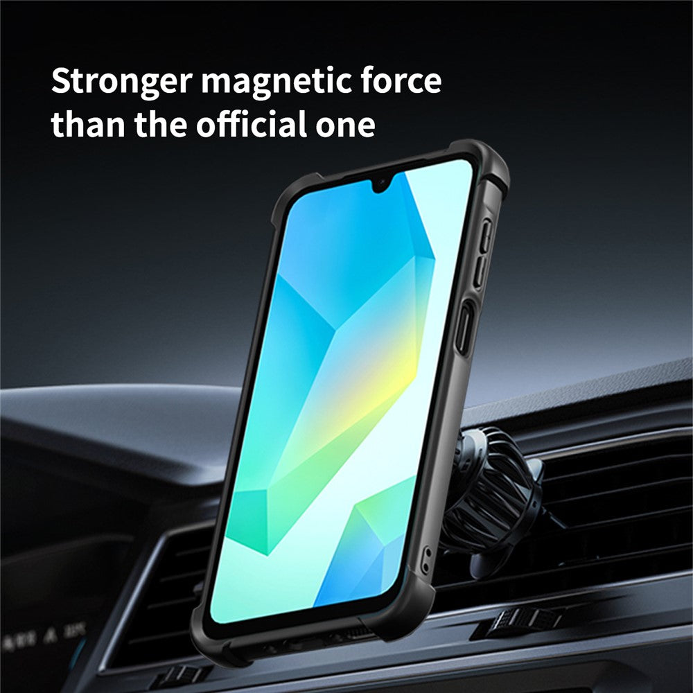 For Samsung Galaxy A26 5G Magnetic Case CD Vein Kickstand TPU + PC Phone Cover - Black