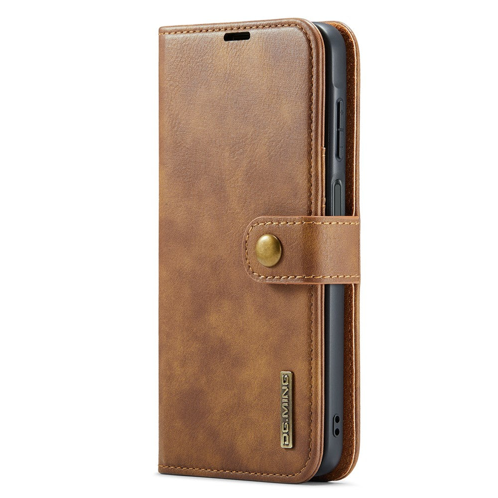 for Samsung Galaxy A26 5G Case Detachable Split Leather Phone Cover - Brown