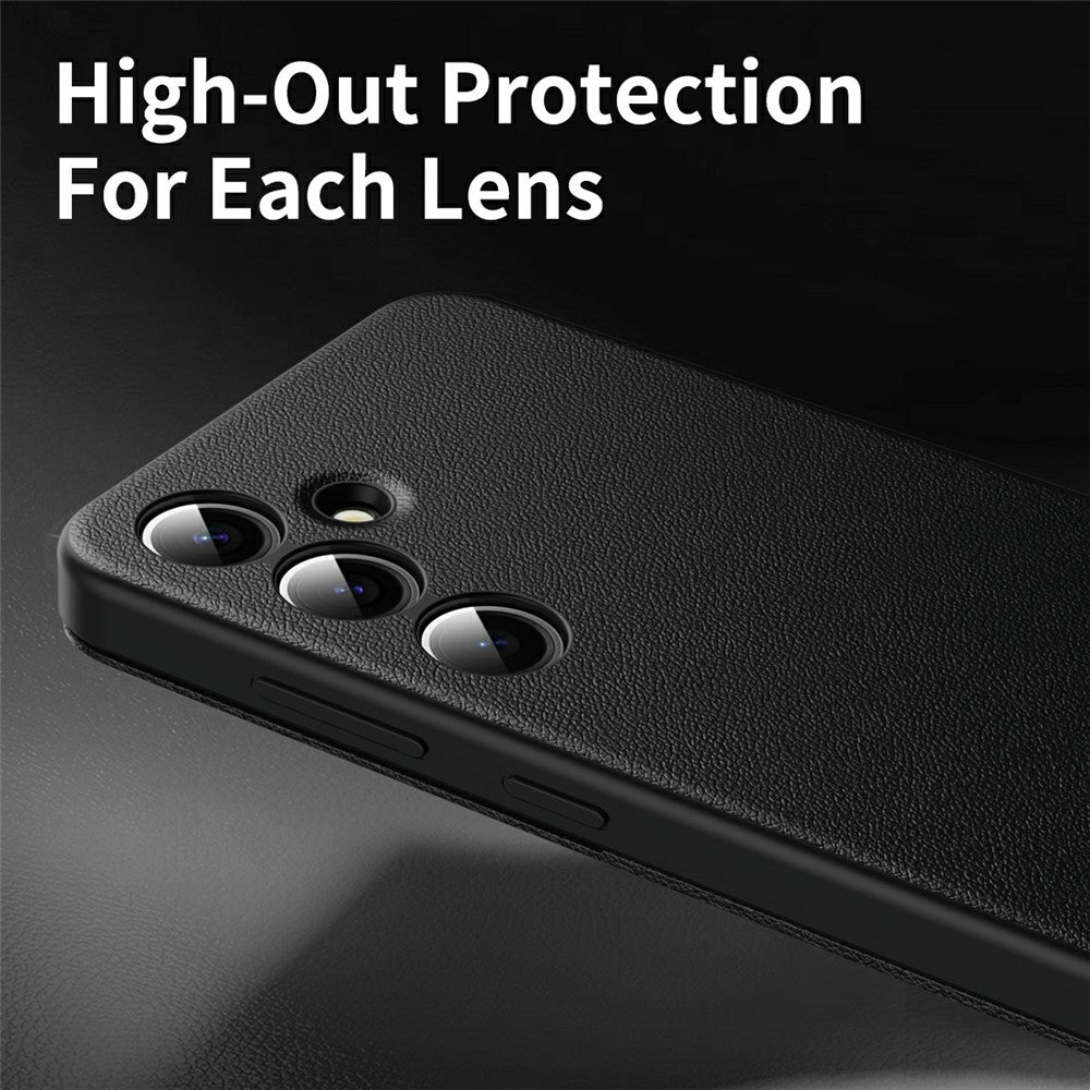 For Samsung Galaxy A56 5G Case with Card Holder Smart View Window Leather Phone Cover - Black