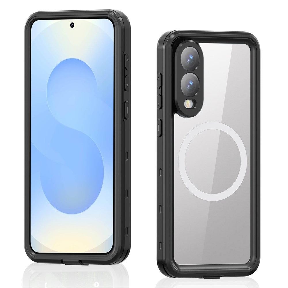 For Samsung Galaxy S25 Edge Case IP68 Phone Cover Magnetic Case - Black
