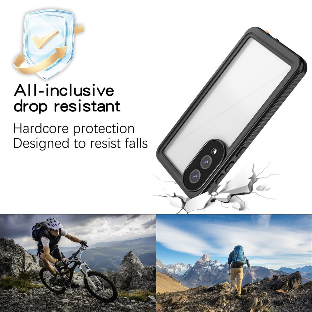 For Samsung Galaxy S25 Edge Case IP68 Phone Cover - Black