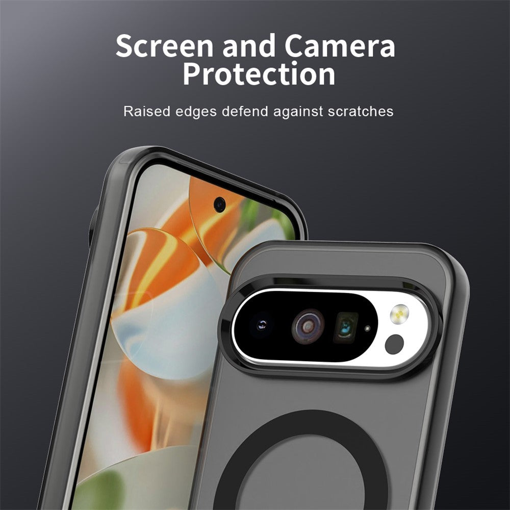 For Google Pixel 10 / 10 Pro Magnetic Case Anti Drop Hybrid Phone Back Cover - Black