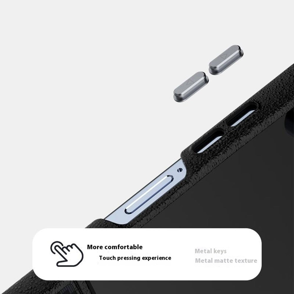 For Samsung Galaxy Z Flip7 5G Magnetic Case Carbon Fiber Texture Back Cover - Black