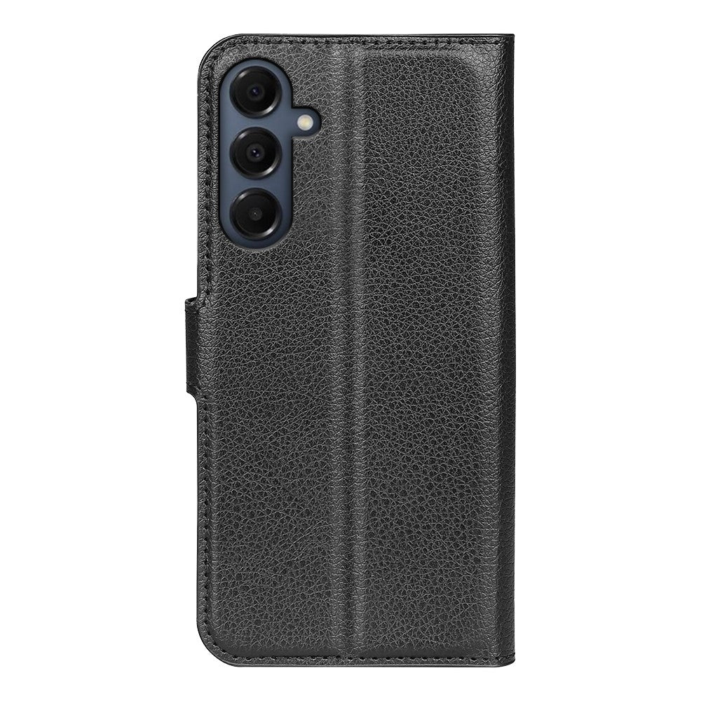 For Samsung Galaxy A17 5G / 4G / F17 5G / M17?5G Case Litchi Texture Leather Wallet Phone Cover - Black