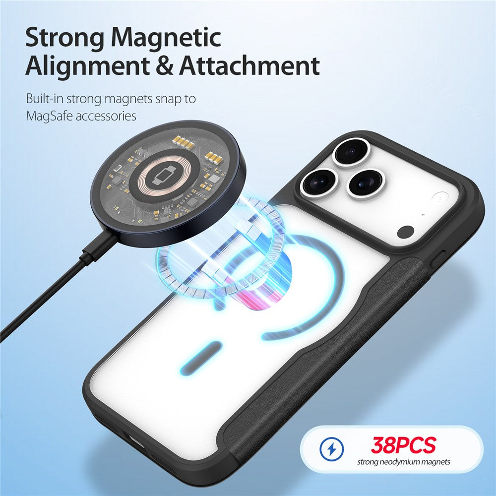 For iPhone 17 Pro Leather Case Flip Cover - Black