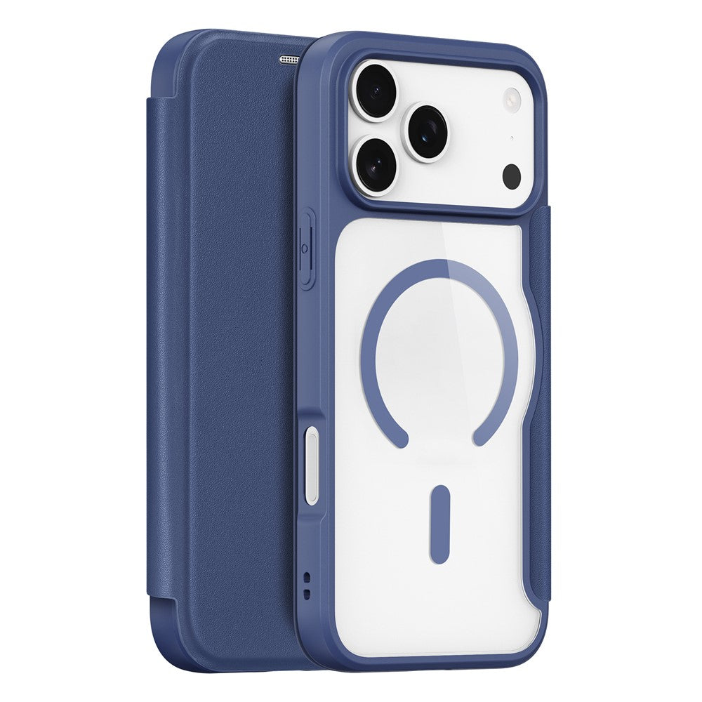 For iPhone 17 Pro Leather Case Flip Cover - Blue