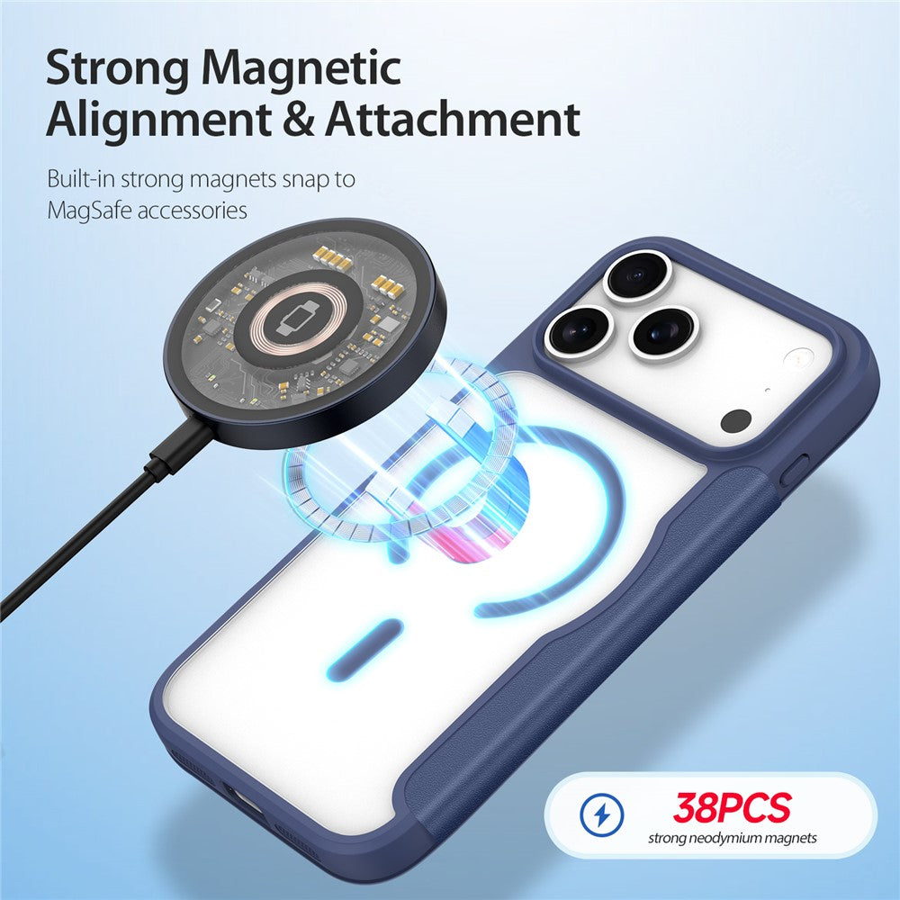 For iPhone 17 Pro Leather Case Flip Cover - Blue