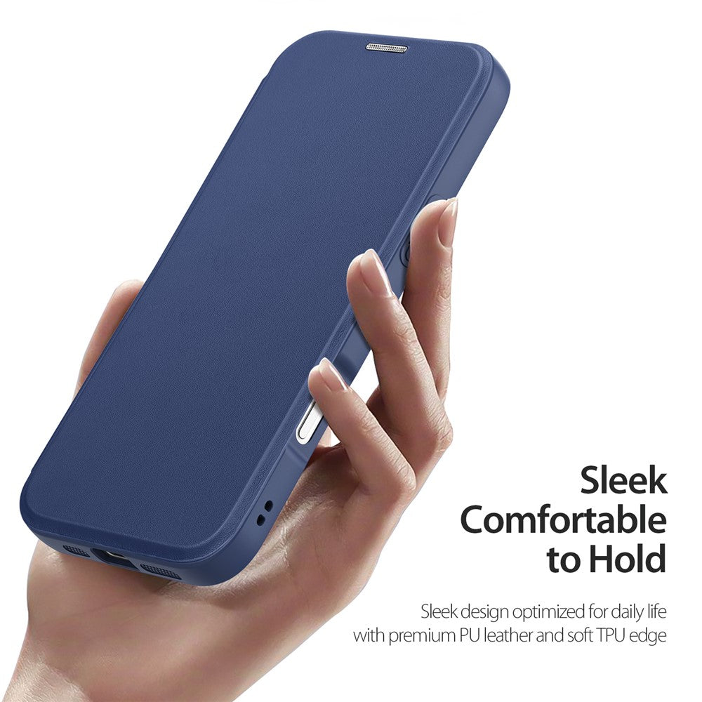 For iPhone 17 Pro Leather Case Flip Cover - Blue