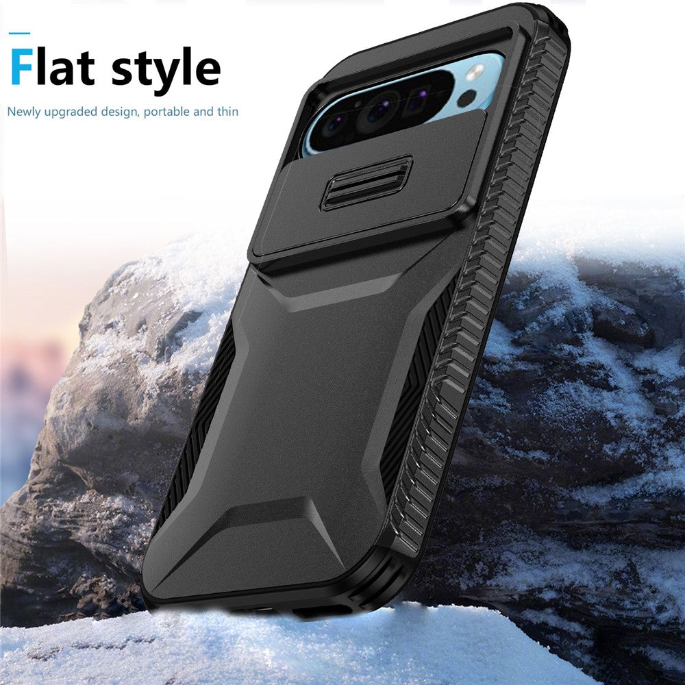 For Google Pixel 10 Pro / 10 / 9 Pro / 9 Case Camshield TPU + PC Phone Cover Non-Slip Side Edge - Black