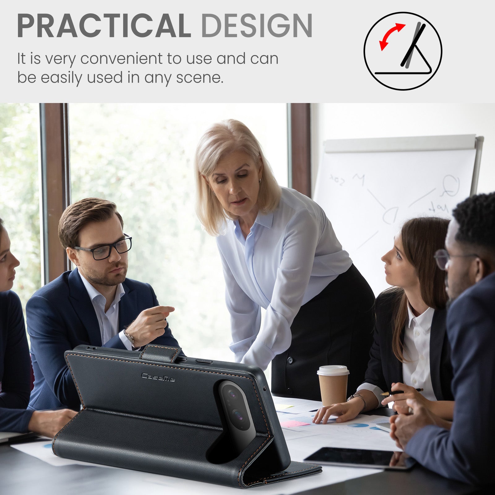 For Google Pixel 10 Pro / 10 / 9 Pro / 9 Case Series Leather Wallet Stand Phone Cover - Black