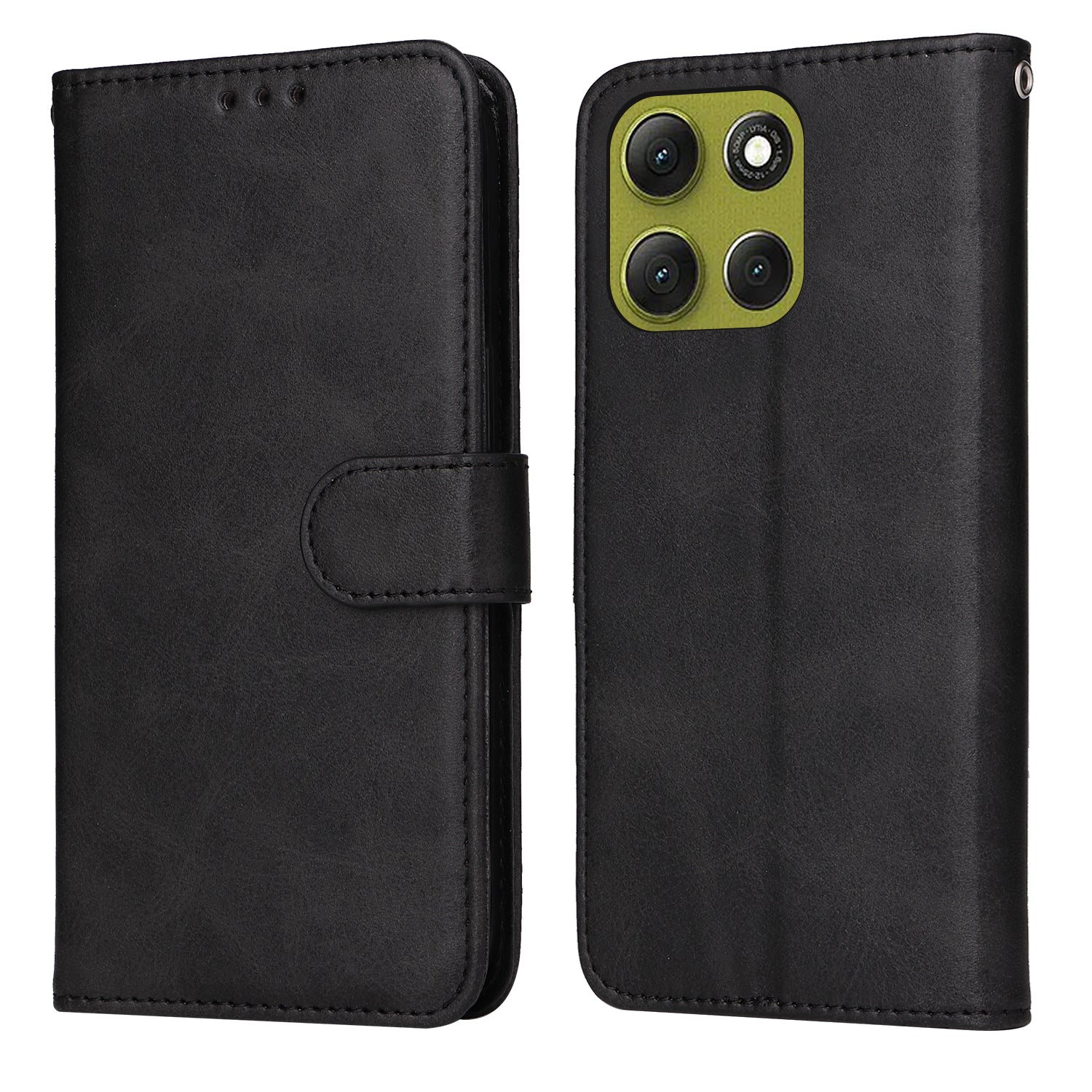 For Motorola Moto G86 Power 5G / G86 5G Case Wallet PU Leather Folio Flip Phone Cover - Black