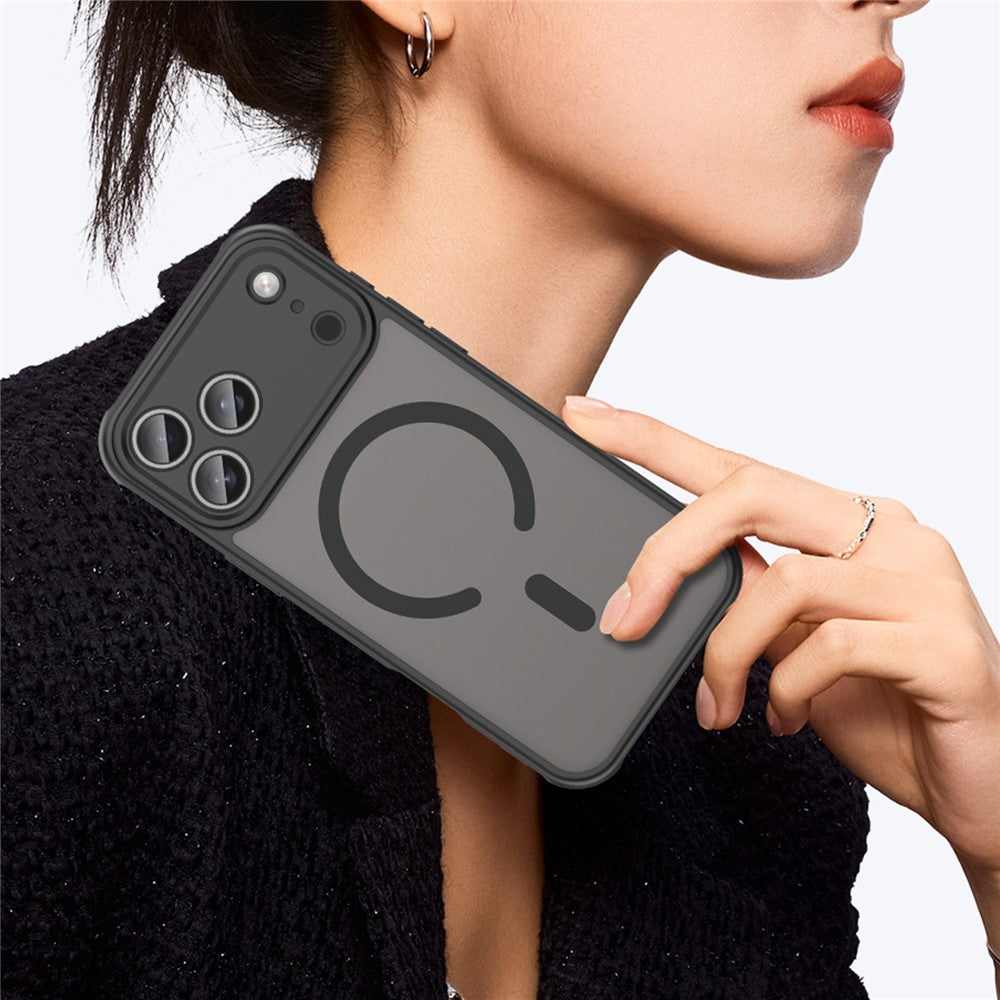 For iPhone 17 Pro Max Case Anti Drop PC + TPU Phone Cover - Black