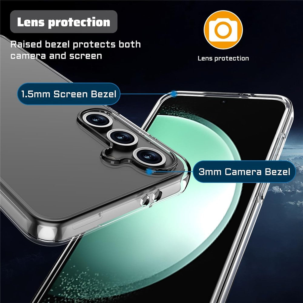 For Samsung Galaxy A17 5G / A17 4G Clear TPU Protective surface Phone Case + 2.5D Arc Edge Screen Protector