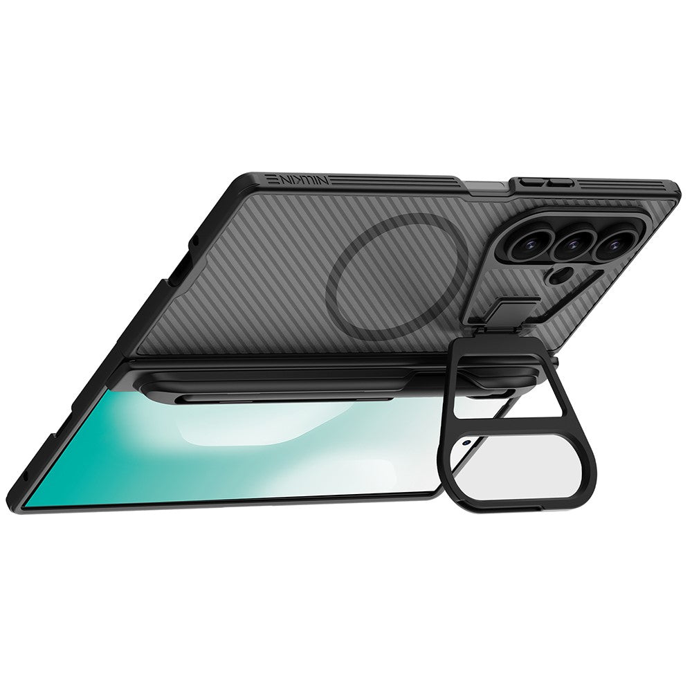 For Samsung Galaxy Z Fold7 5G Case with Stylus Pen Clear Camera Lid PC Phone Cover