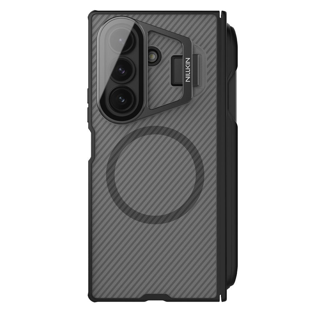 For Samsung Galaxy Z Fold7 5G Case with Stylus Pen Clear Camera Lid PC Phone Cover