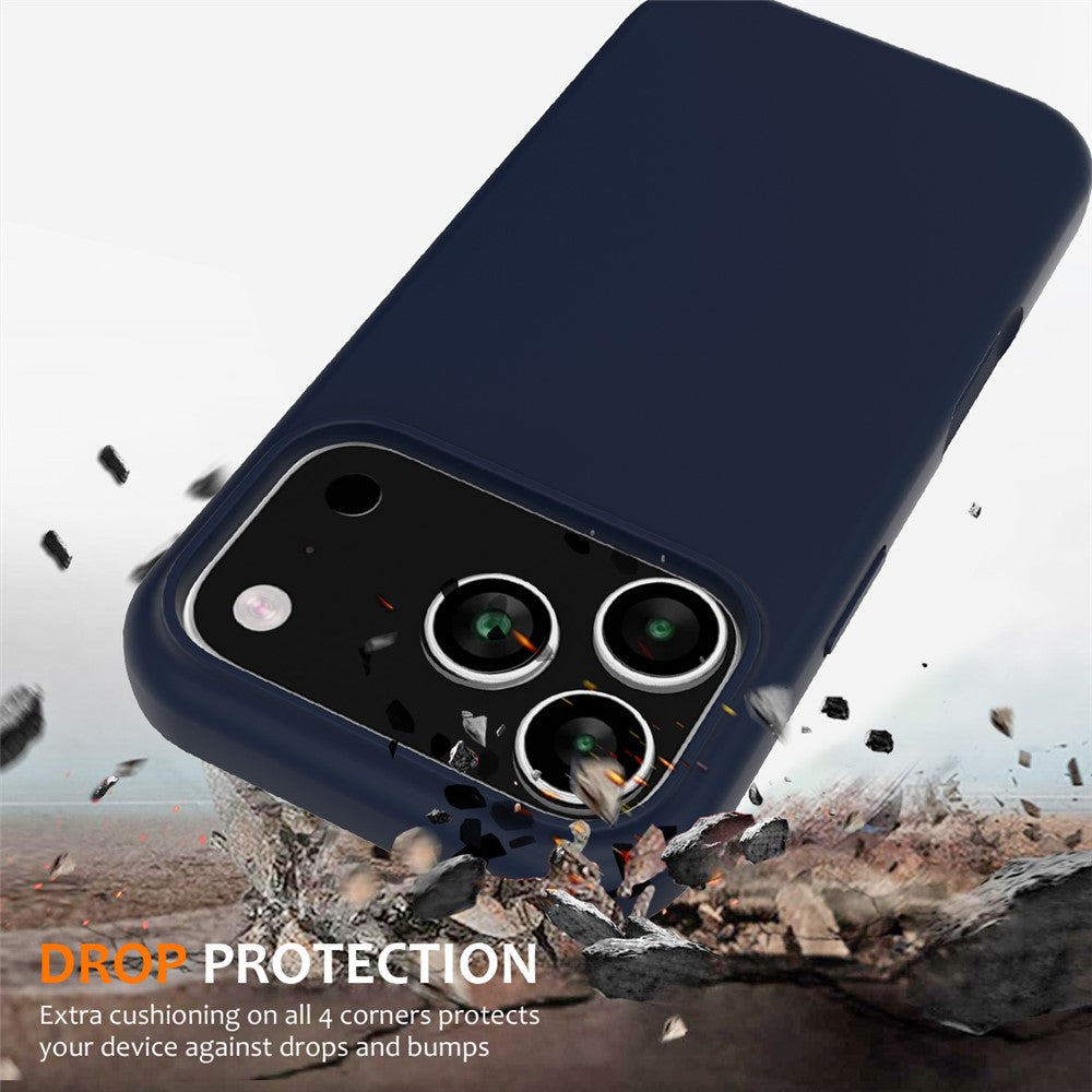 For iPhone 17 Pro Case Liquid Silicone Phone Cover - Dark Blue