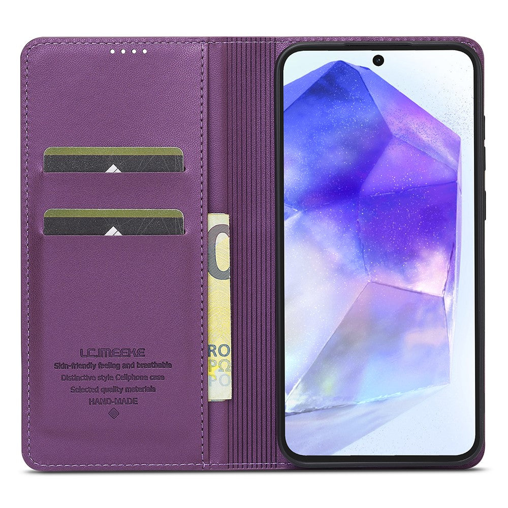 for Samsung Galaxy A17 5G / A17 4G Case PU Leather Wallet Stand Protective Phone Cover - Purple
