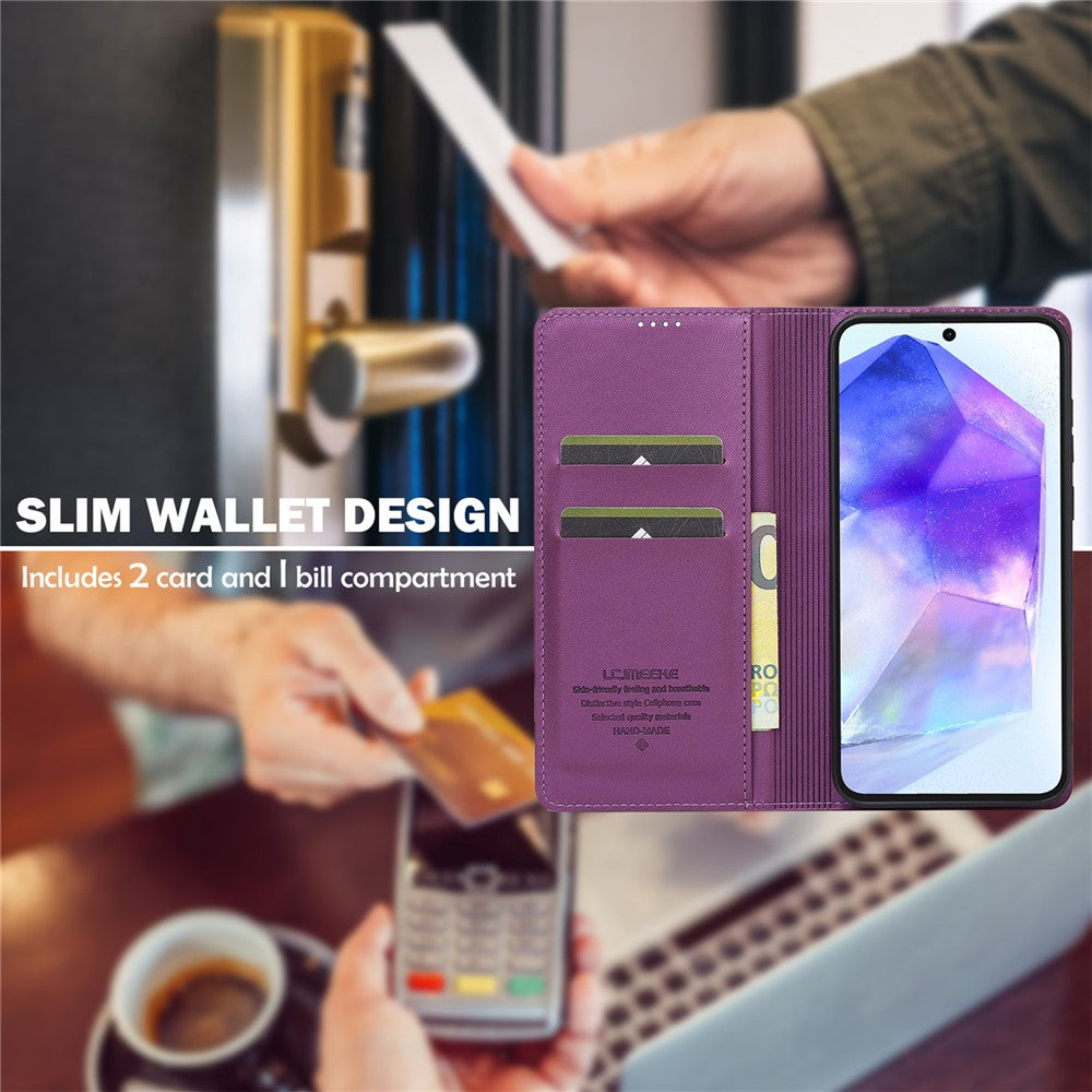 for Samsung Galaxy A17 5G / A17 4G Case PU Leather Wallet Stand Protective Phone Cover - Purple