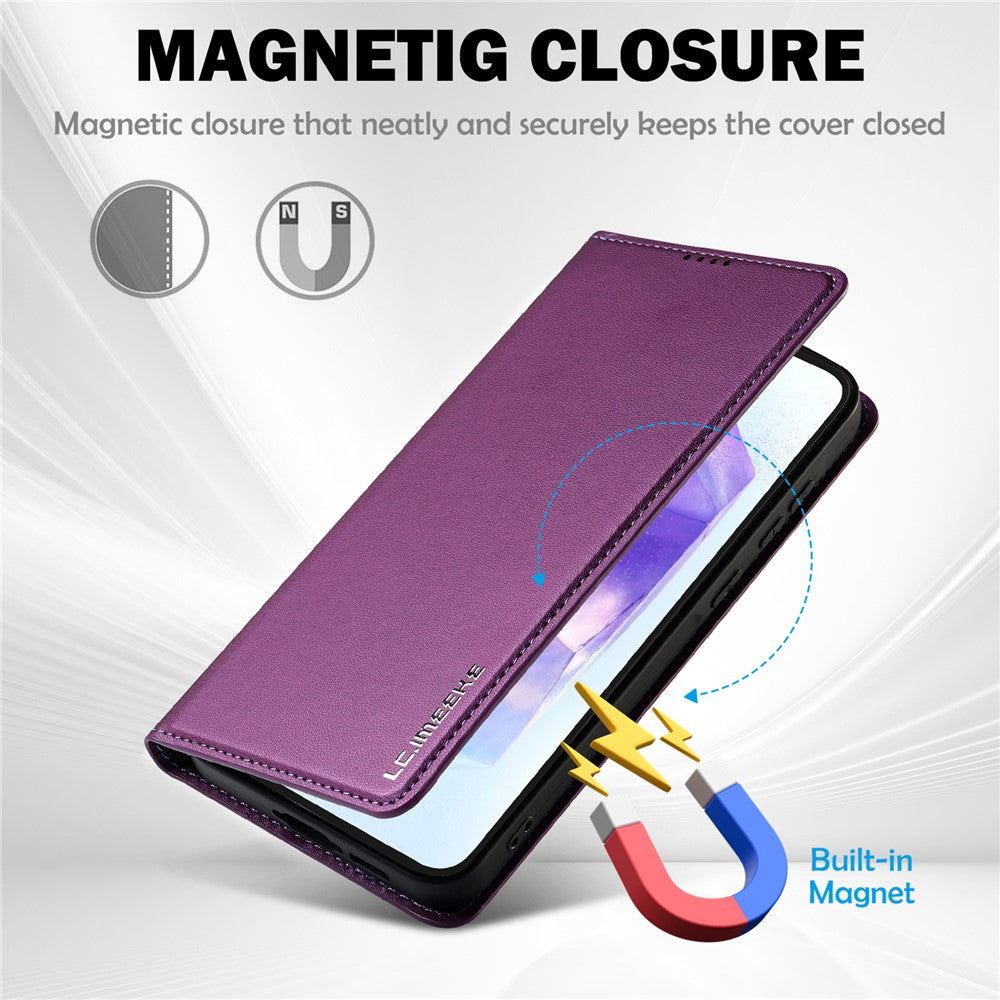 for Samsung Galaxy A17 5G / A17 4G Case PU Leather Wallet Stand Protective Phone Cover - Purple